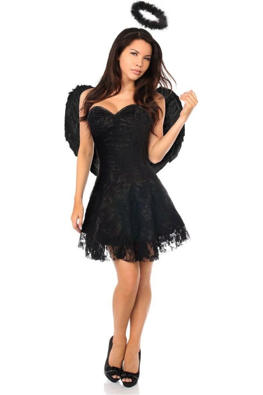 7115 Lavish 3 PC Dark Angel Corset Dress Costume XLarge